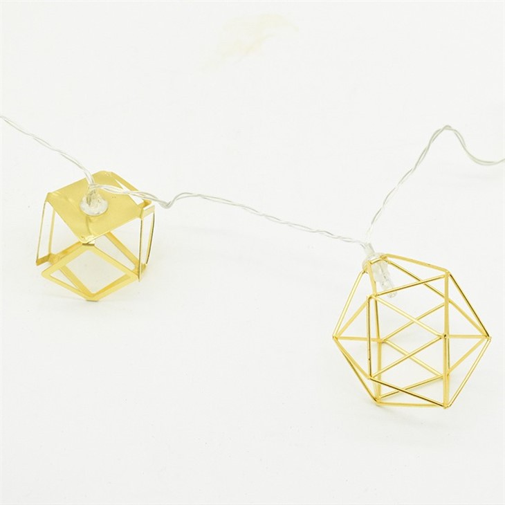 10 LED METAL GEOMETRIC STRING LIGHTS
