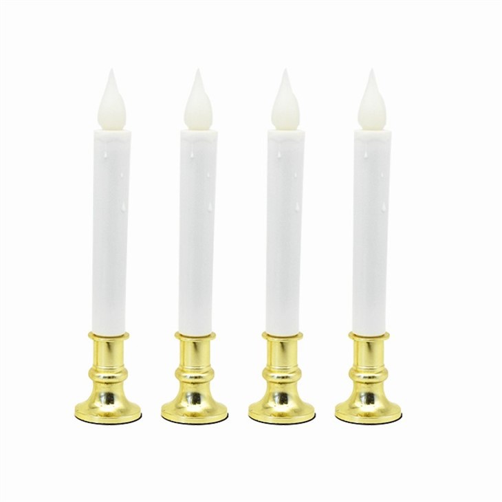 CHRISTMAS 4PCS FLAMELESS LED TAPER CANDLES