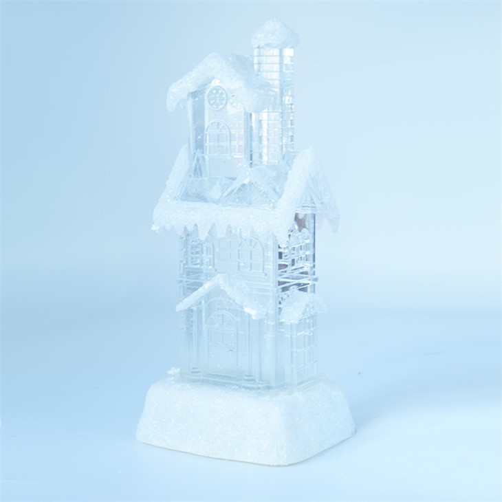 SWIRLING LED GLITTER WINTER HOUSE