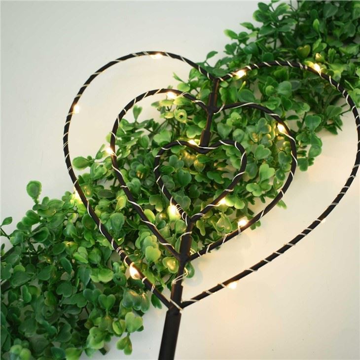 METAL COPPER HEART SHARP WIRE LIGHTS