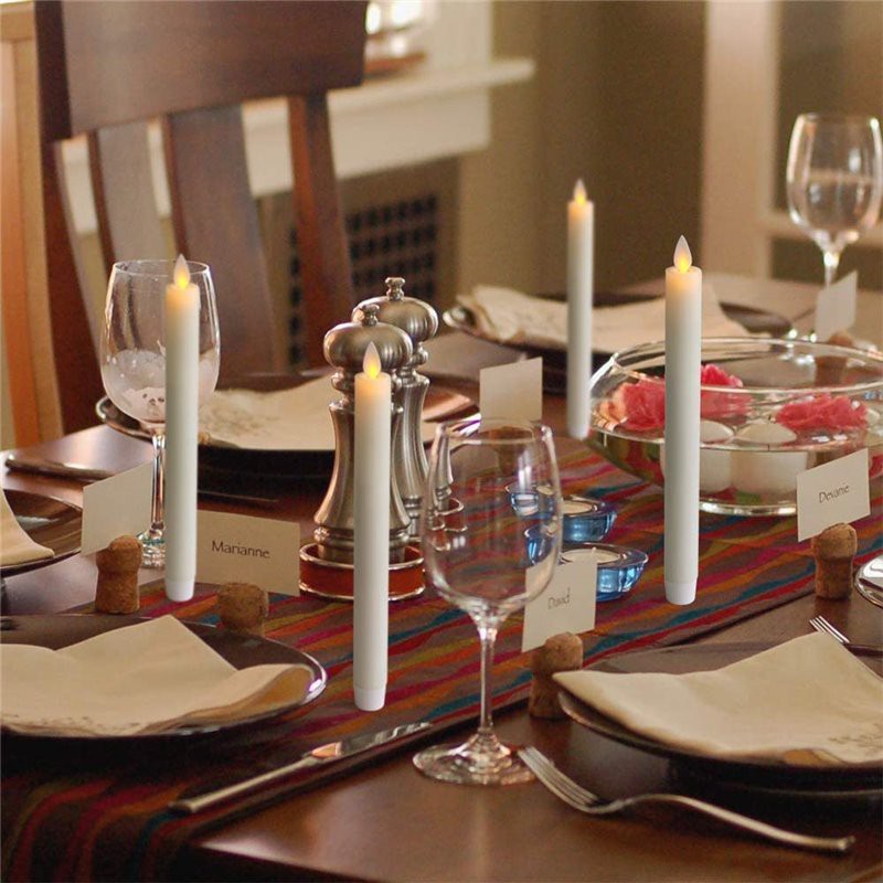 LED Taper Candles with Dancing Flame