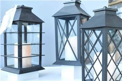 33 CM LANTERN WITH LED CANDLE