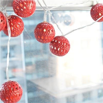 CHRISTMAS 10 LED BALL STRING LIGHTS