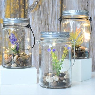 LED GLASS JAR SUCCULENT