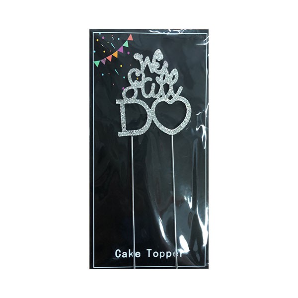 SILVER WEDDING TOPPER