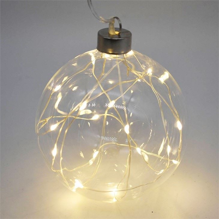 CLEAR PLASTIC BALL ORNAMENTS
