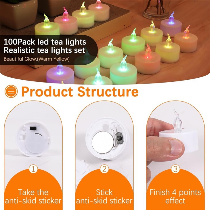 Coloured Battery Tea Lights