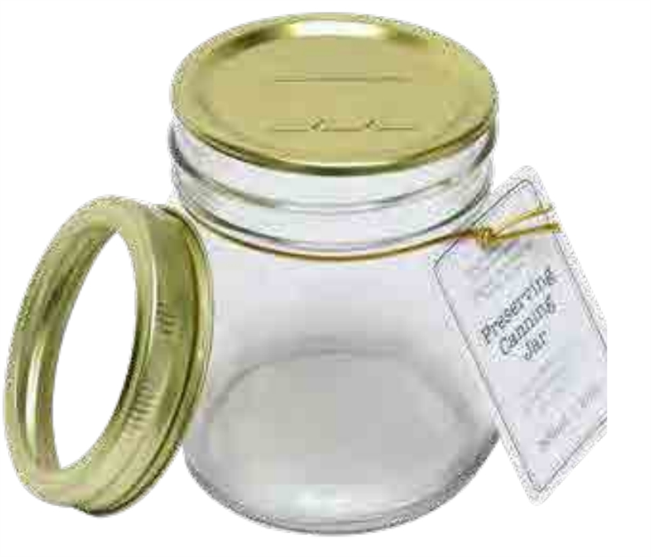 GLASS CANNING JAR 2 PIECES LID 118 ML