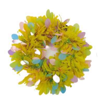 Artificial Easter Wreath With Colored Egg