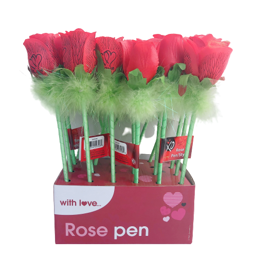 Valentine's Day Rose Plush Ballpoint Pens