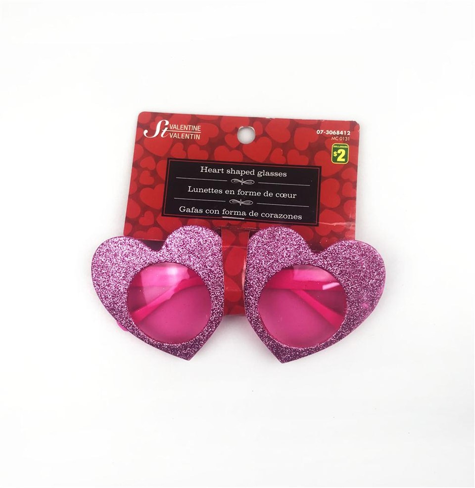 Valentine’s Pink Heart Shape Glasses